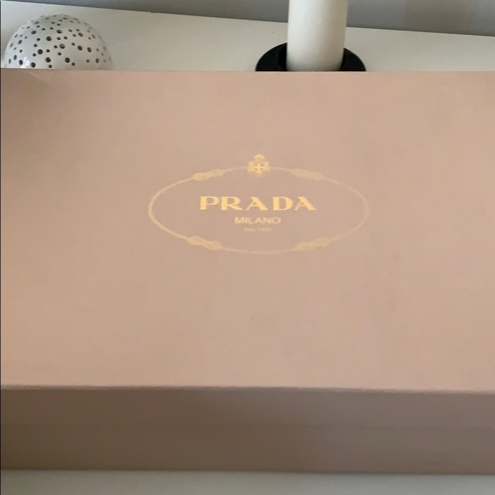 Prada knee high leather boots